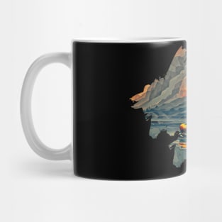 Seated Buddha On Lotus In Lake Mug